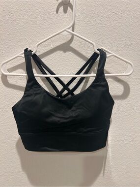 LULULEMON ENERGY LONGLINE BRA FOIL BLACK COLOR